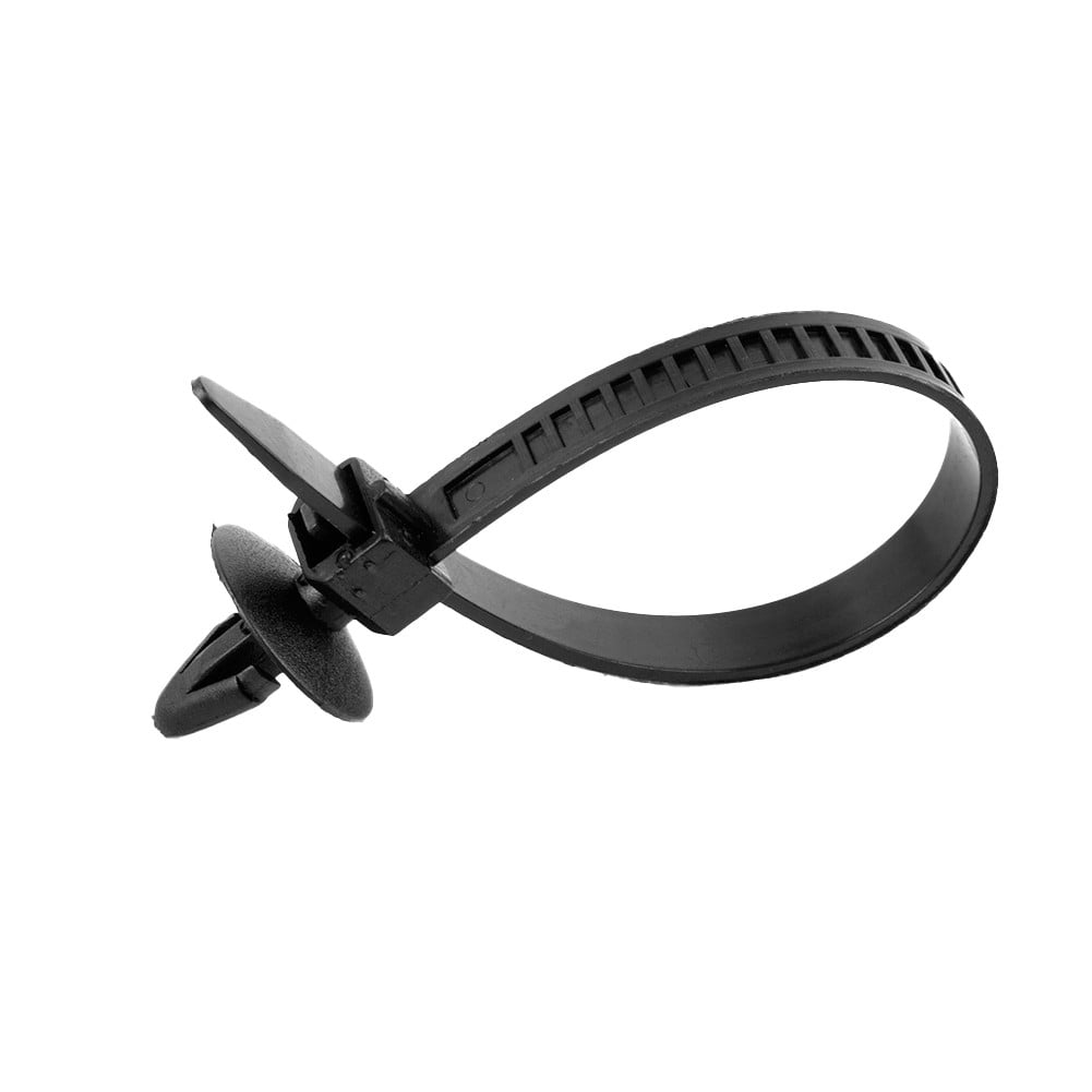 30Pcs Car Auto Cable Ties Strap Push Mount Wire Tie Retainer Clips Clamp Nylon Black Auto Fastener Clip Accessory