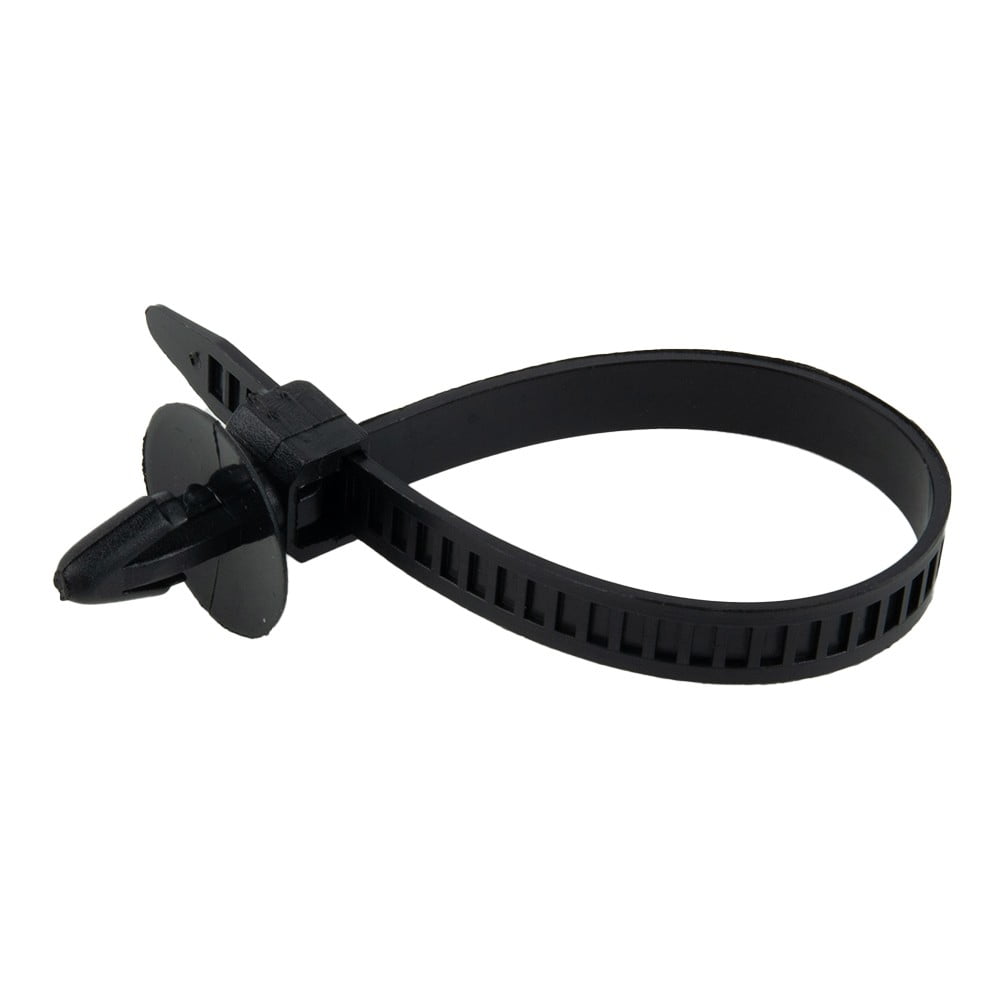 30Pcs Car Auto Cable Ties Strap Push Mount Wire Tie Retainer Clips Clamp Nylon Black Auto Fastener Clip Accessory