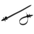 30Pcs Car Auto Cable Ties Strap Push Mount Wire Tie Retainer Clips Clamp Nylon Black Auto Fastener Clip Accessory