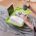 Foldable Lap Desks Laptop Tray for Bed or Couch,Portable Breakfast Serving Tray with Folding Legs, Vuyungers Lightweight Mini Lazy Small Table, Laptop Stand for Working, Reading and Writing Green