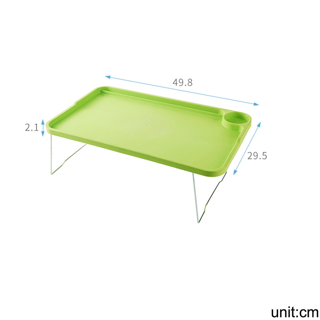 Foldable Lap Desks Laptop Tray for Bed or Couch,Portable Breakfast Serving Tray with Folding Legs, Vuyungers Lightweight Mini Lazy Small Table, Laptop Stand for Working, Reading and Writing Green