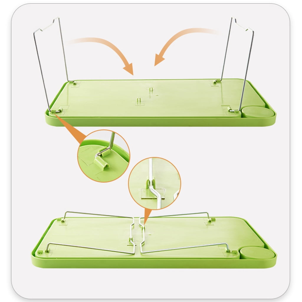 Foldable Lap Desks Laptop Tray for Bed or Couch,Portable Breakfast Serving Tray with Folding Legs, Vuyungers Lightweight Mini Lazy Small Table, Laptop Stand for Working, Reading and Writing Green