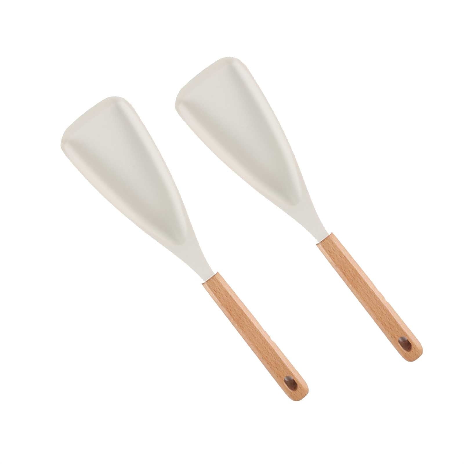 Cedar and Ash Spoon,3 in 1 Spatula Spoons Silicone for Stirring,Cedar and Ash Spoonula,Multifunction Spatula Cooking Spoon,Scooping & Serving,Cooking Spoon For Nonstick Cookingwares White