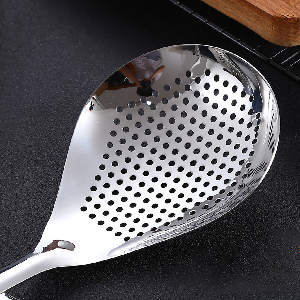 3 Pcs Skimmer Slotted Cooking Spoon,Kitchen Stainless Steel Slotted Spoon,13.97 Inch Skimmer Frying Spoon For Draining & Serving,Spoon With Holes,Slotted Spoons For Cooking,Kitchen Utensil,Silver