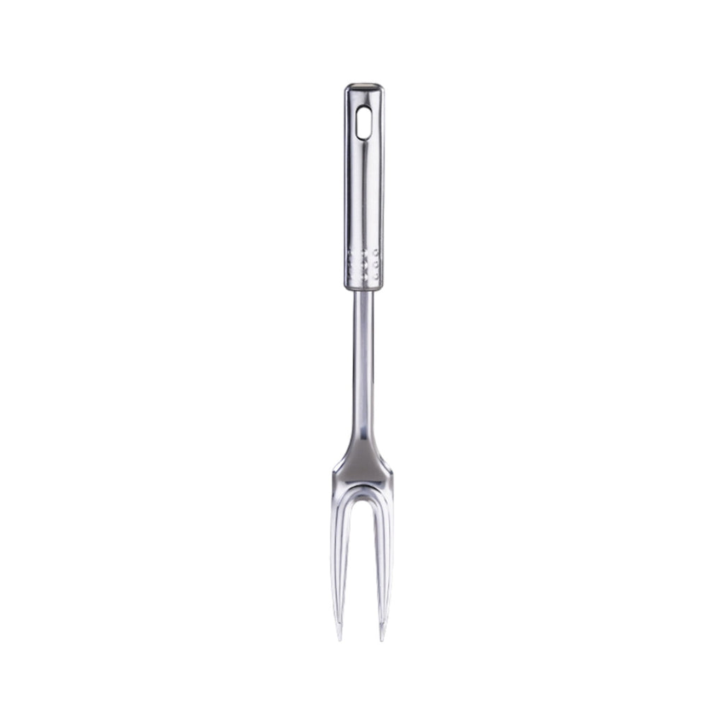 13-Inch Two Pronged Steak Fork Made of 304 Stainless Steel，Heavy Duty for Carving and Serving Meat，Comfortable Long Handle for Grilling and BBQ，Elegant Addition to Kitchen Utensils.