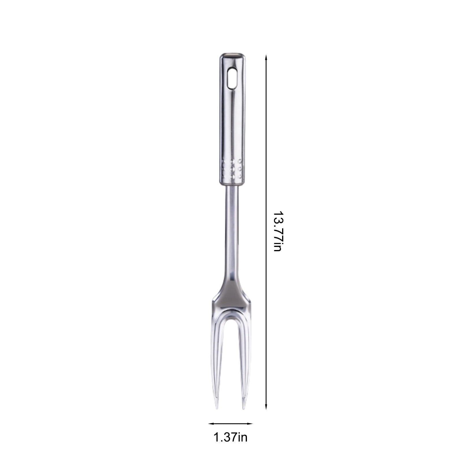 13-Inch Two Pronged Steak Fork Made of 304 Stainless Steel，Heavy Duty for Carving and Serving Meat，Comfortable Long Handle for Grilling and BBQ，Elegant Addition to Kitchen Utensils.