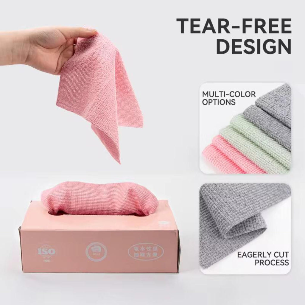 5 PCS Kitchen paper towel/dishcloth/microfiber cleaning cloths | Lint-free | Reusable for home, kitchen, car | Strong water absorption, washable | No streaks, ideal for dishes, glasses, and countertops (20 pieces)