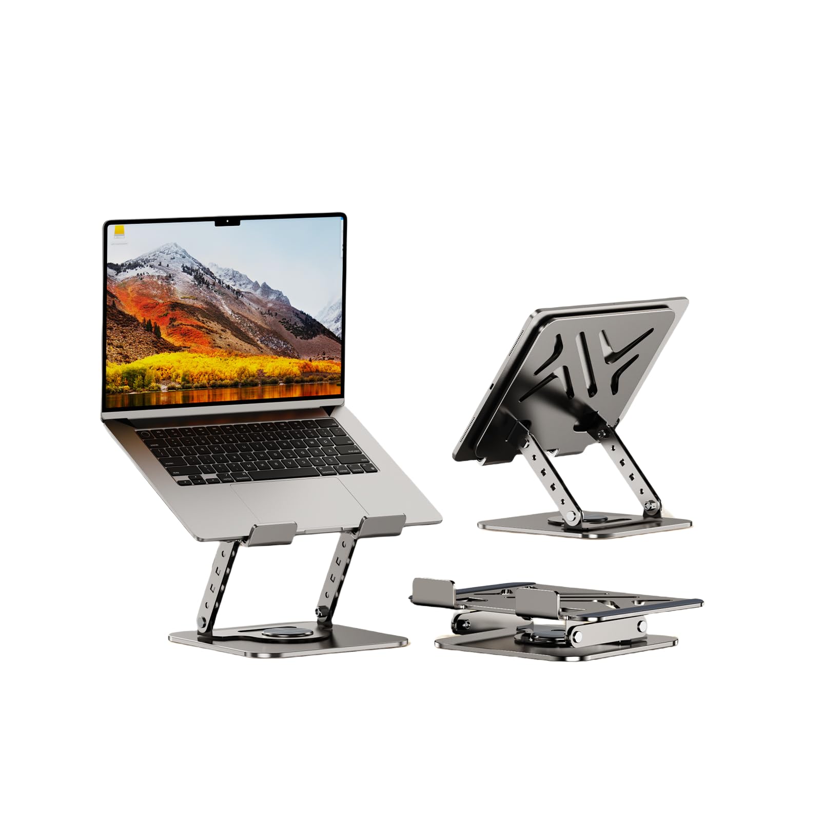 Laptop Stand - Laptop Riser - Desk Accessories - Notebook Stand - Laptop Holder - Office Supplies - Ergonomic Stand - Folding Stand - Laptop Support - Ventilation Stand - Black - 1 piece