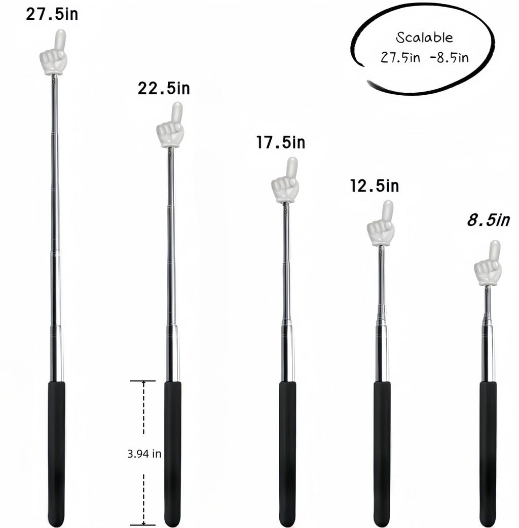 Pointer stick - Presentation pointer - Extendable pointer - Whiteboard accessories - Hand pointer - Blackboard pointer - Teaching materials - Office supplies - Teacher's gift - Digital whiteboard accessories - Pointer stick - 6 colors - 6 pieces