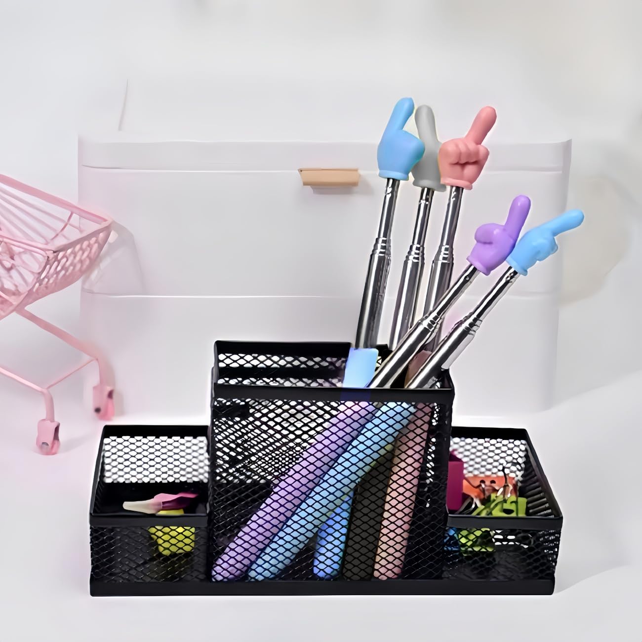 Pointer stick - Presentation pointer - Extendable pointer - Whiteboard accessories - Hand pointer - Blackboard pointer - Teaching materials - Office supplies - Teacher's gift - Digital whiteboard accessories - Pointer stick - 6 colors - 6 pieces