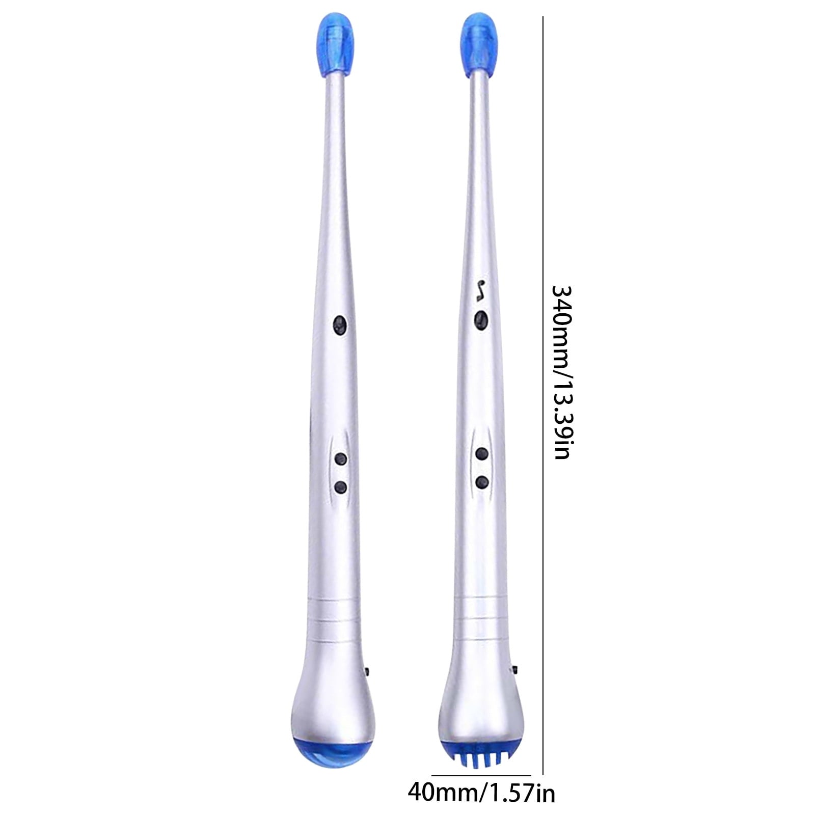 1 Pair Electronic Drumsticks, Adjustable Sensitivity Intelligent Electric Light Up Drumsticks, Electronic Air Drum Sticks, Rock Beat Drum Stick, Percussion Instrument Tool Silver