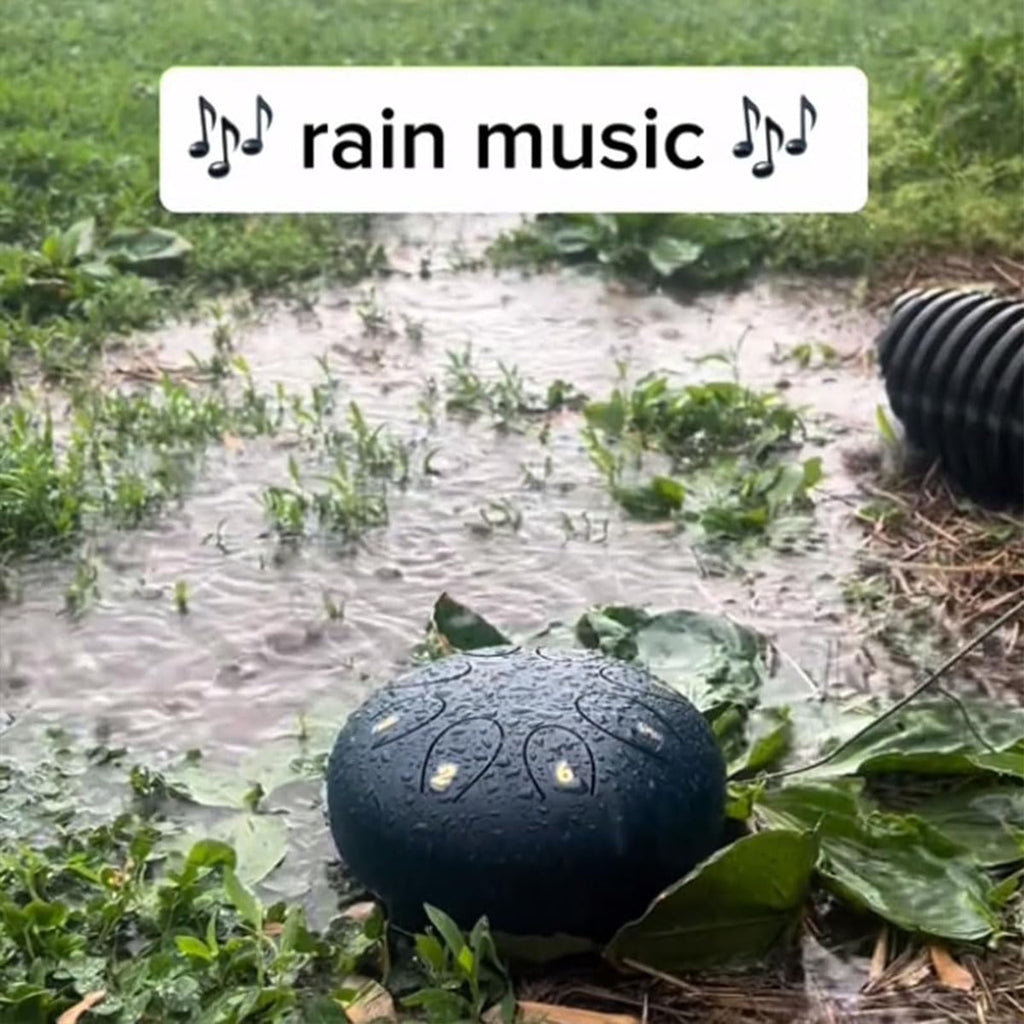 Rain Drum for Outside Garden,Chakra Drum for Rain Outdoor, Drum Rain Chime Waterproof,Rain Drum for Garden Instrument, chakra Drum 6 Inches 8 Notes, Chakra Rain Drum Outdoor A03