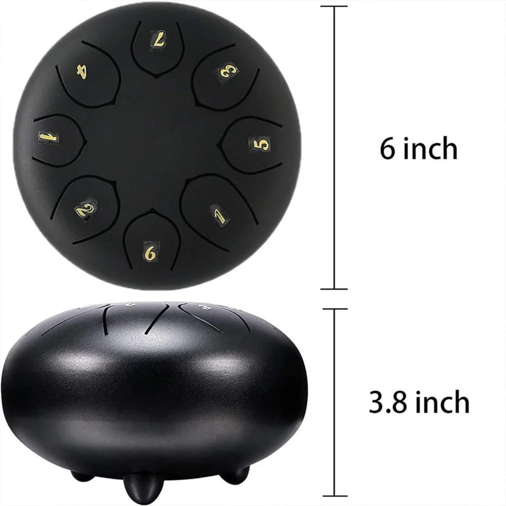 Rain Drum for Outside Garden,Chakra Drum for Rain Outdoor, Drum Rain Chime Waterproof,Rain Drum for Garden Instrument, chakra Drum 6 Inches 8 Notes, Chakra Rain Drum Outdoor A03