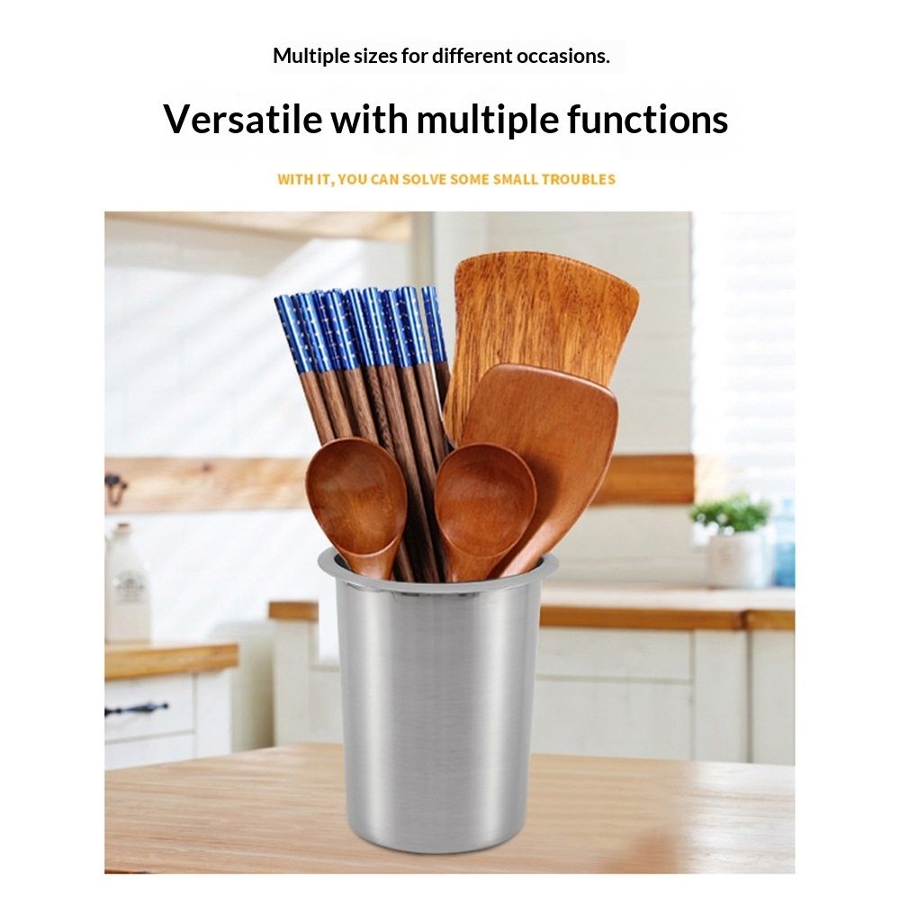 Countertop Utensil Holder Stainless Steel - Stainless Steel Utensil Holder for Kitchen and Bars, Odor and Rust Resistant, Durable and Dishwasher Safe,