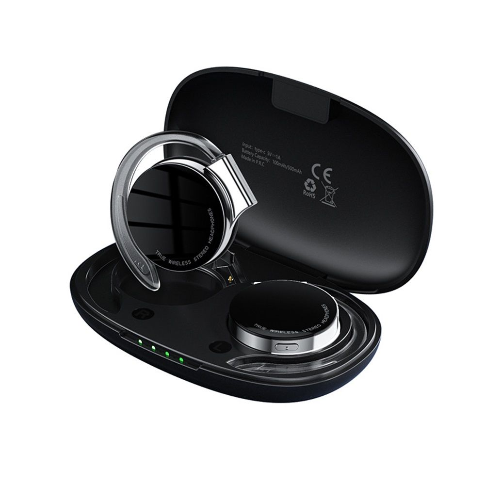 On Ear Headphones Bluetooth 5.2, Noise Cancelling Open Ear Headphones Wireless, Water-Drop Shaped Clip On Sport Headset Bluetooth  Comfort Fit Earphones with Long Battery Life