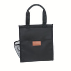 Lunch Bag for Women Men Insulated Lunch Tote Bags Waterproof Reusable Lunch Box Soft Cooler with Pockets for Work Travel Picnic, Black