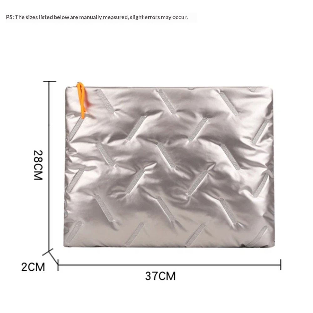 14 inch Slim Laptop Sleeve Case Compatible with 14"  Puffy Laptop Sleeve Large capacity, Silver