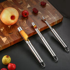 0.8 cm diameter stainless steel fruit corer tool, hawthorn date cherry apple multi-purpose corer, seed corer corer for home kitchen