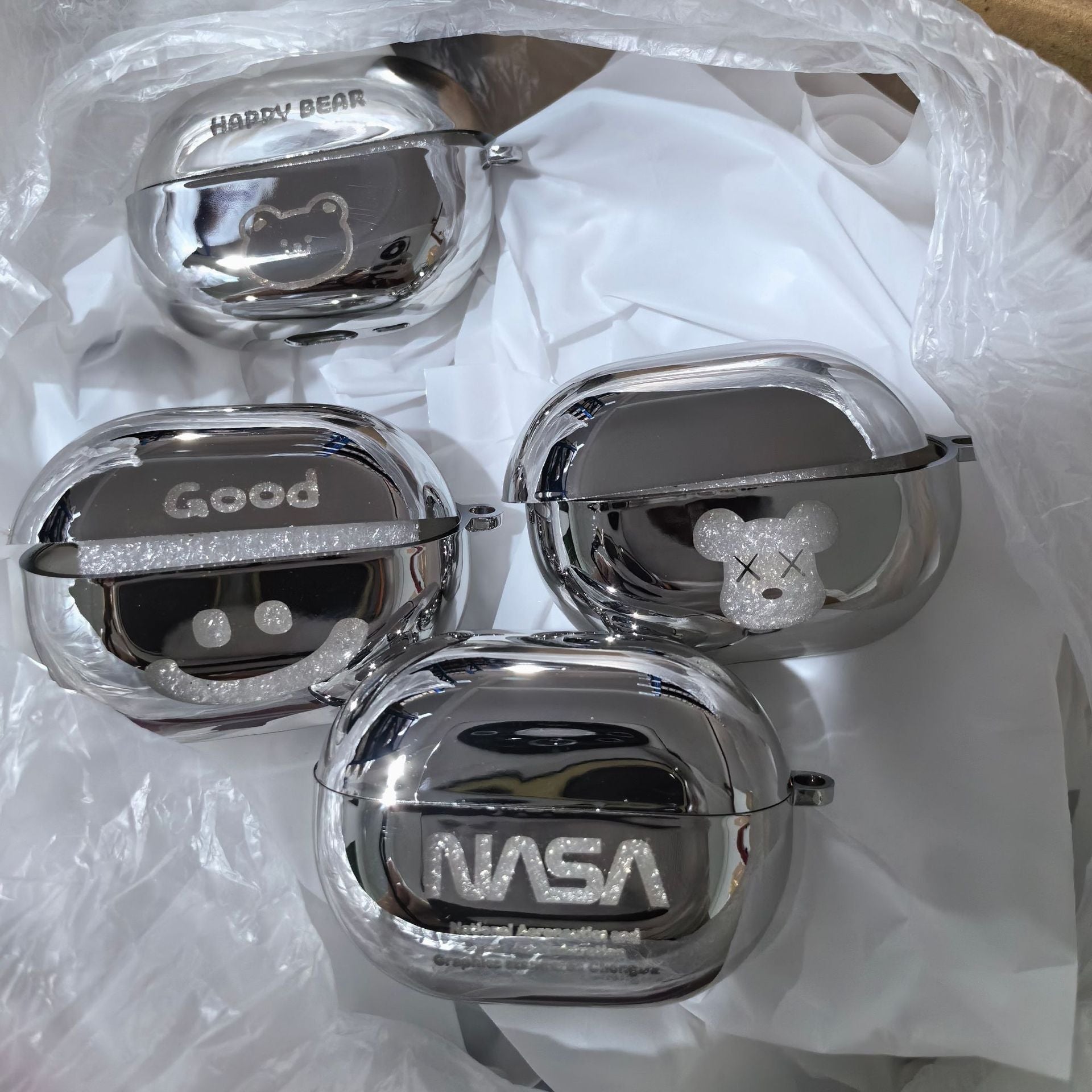 NASA Same Color Ring Bluetooth Headphone Case Apple AirPods Pro