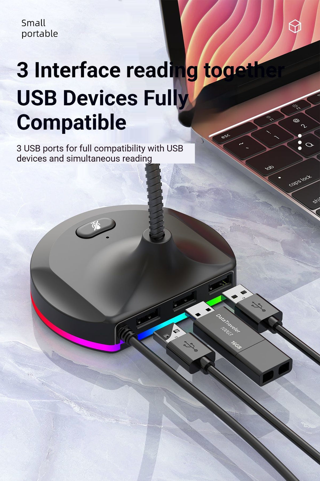 RGB Desktop Microphone Standard Model Black
