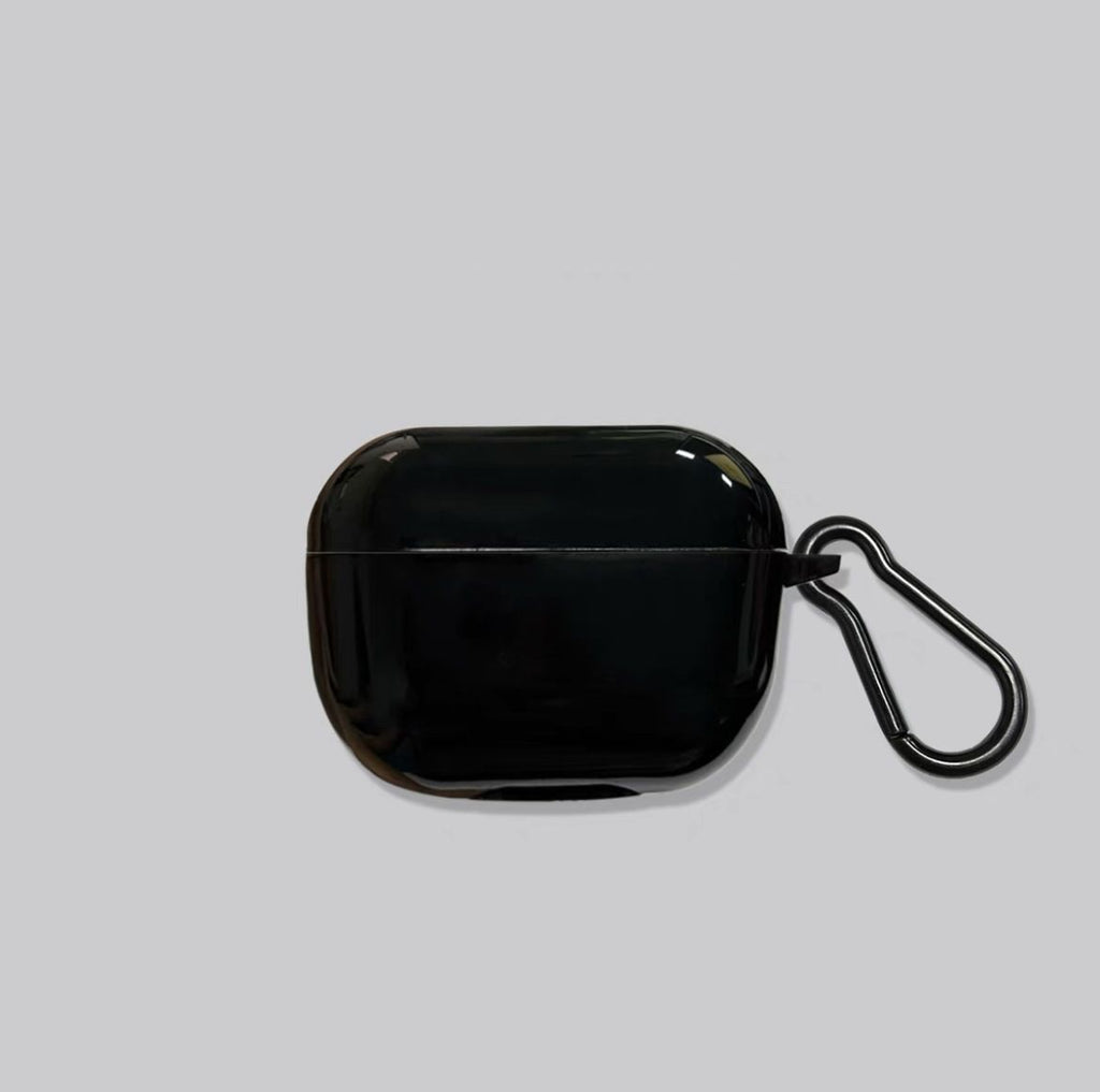 Rose Red Heart on Black Case + Black Wrist Strap AirPods 3