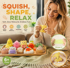 Egg Rice Ball Travel Squishy Twin Pack, On-The-Go Stress Relief Set