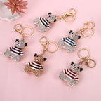 2-Pack Crystal Bear Keychains 04