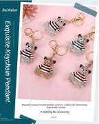 2-Pack Crystal Bear Keychains 04