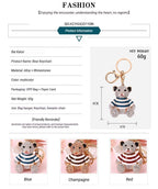 2-Pack Crystal Bear Keychains 04