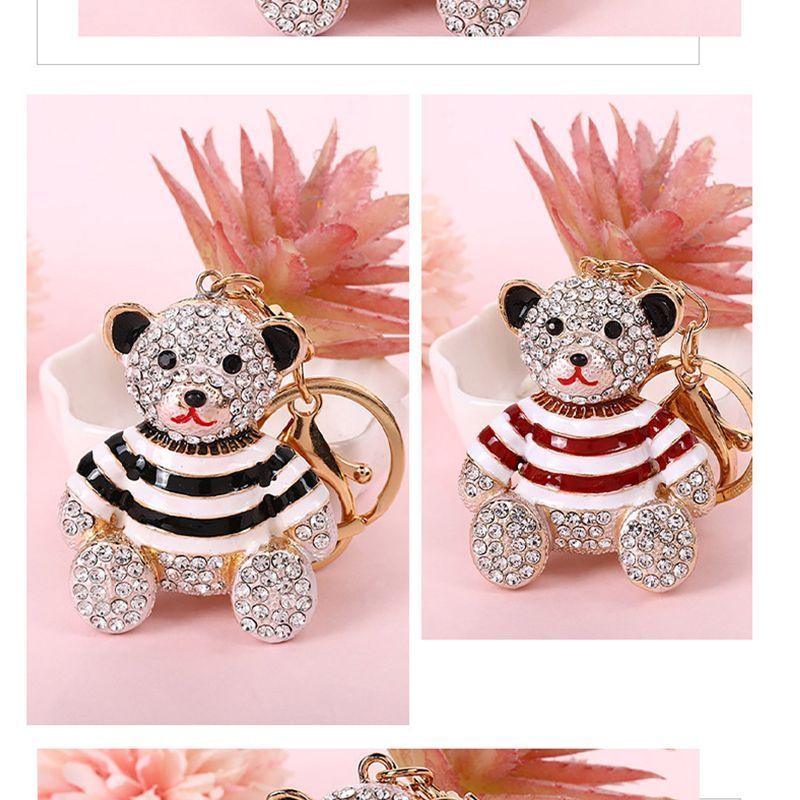 2-Pack Crystal Bear Keychains 04
