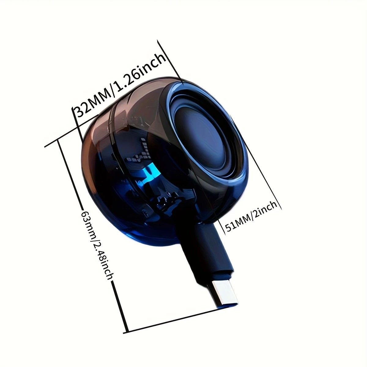 Mini portable speaker with Type-C interface, plug-and-play without charging. Wired connection compatible with phones/tablets/PCs, suitable for various indoor and outdoor scenarios.