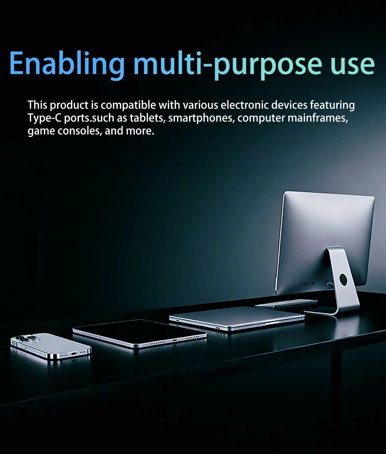 Mini portable speaker with Type-C interface, plug-and-play without charging. Wired connection compatible with phones/tablets/PCs, suitable for various indoor and outdoor scenarios.