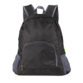 Foldable Nylon Backpack – Lightweight, Durable, and Strong Load Capacity, Four-Step Folding Transforms into a Handbag in Seconds, Multi-pocket Organization with Breathable Carrying(BLACK)