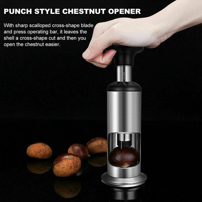 Barbecue Utensil Awl, Effort Sheller, Nutcracker Chestnut Opener Nut Peeler in Stainless Steel Saving Kitchen Tools for Householders
