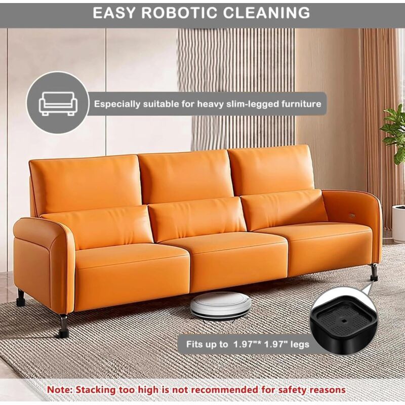 Pieces Rehausseur Legs of Bed Empilable Slip, Canapes Diameter Indoor Machines a Laver Rehausseur Furniture, 3.5cm, 5 cm
