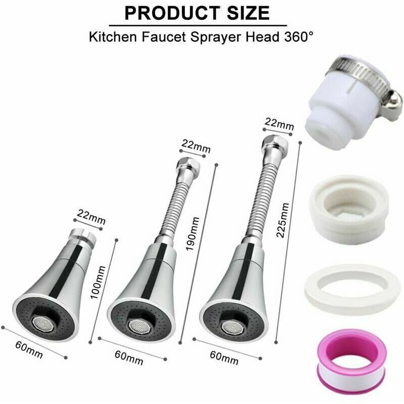 Head of Faucet of Kitchen in Steel Stainless and ABS Sprayer CuisineRotatif a 360 Degree Passoire of Economie of Water Anti-19cm