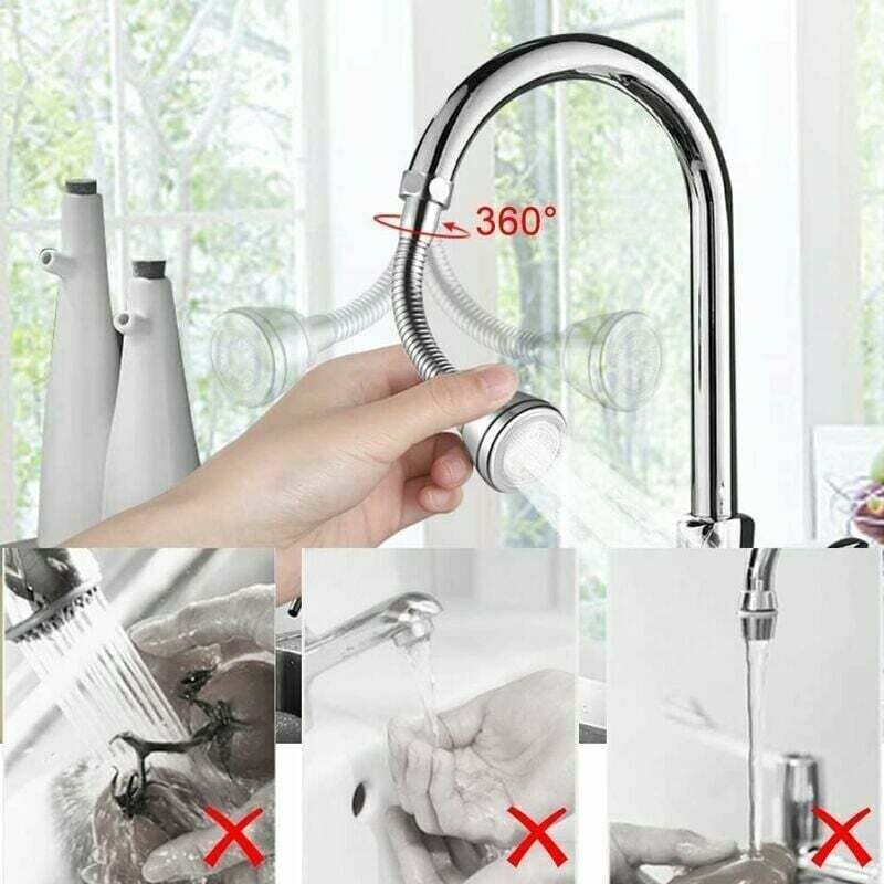Head of Faucet of Kitchen in Steel Stainless and ABS Sprayer CuisineRotatif a 360 Degree Passoire of Economie of Water Anti-19cm