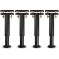 4 Pcs Foot of Bed Black, Sofa Foot, Armoire Legs of Sommier of Bed Liaison MeTal ReGlables in MeTal Legs for Sommier, 1831 cm