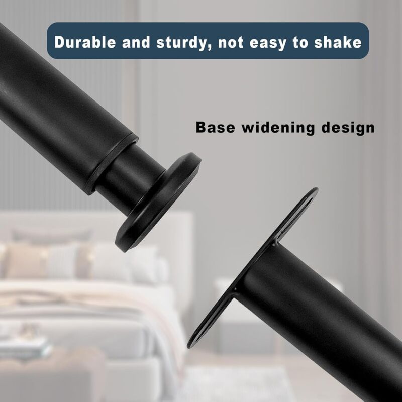 4 Pcs Foot of Bed Black, Sofa Foot, Armoire Legs of Sommier of Bed Liaison MeTal ReGlables in MeTal Legs for Sommier, 1831 cm