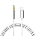 For iPhone Aux Cord Car Aux Cable Apple to 3.5mm Aux Cable - 1m Silver 1m