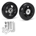 2 Pack Universal Suitcase Replacement Wheels Rubber Silent Multidirectional Luggage Casters, 70 x 19mm