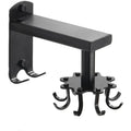 Rotating Wall Hook for Kitchen, 360 Rotatable Kitchen Utensil Holder, Wall Mounted Kitchen Utensil Holder with 8 Hooks for Bathroom and Kitchen, Black