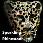 2pcs Bling Leopard Car Air Freshener Vent Clip, Black and Gold Cheetah Print Car Accessories, Sparkly Rhinestones Car Decor for Women