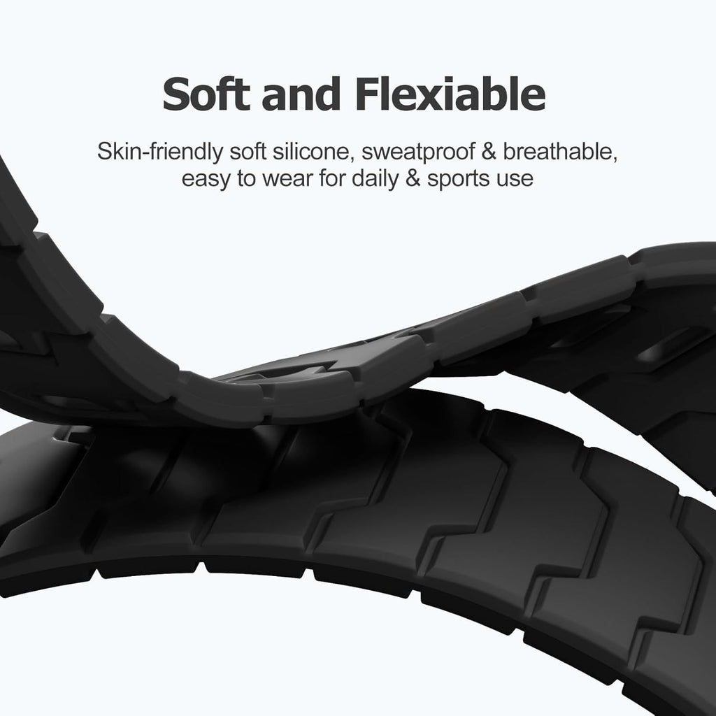 Sport Magnetic Band Compatible with Apple Watch Bands Men 44mm 45mm 46mm 42mm 49mm, Waterproof Silicone Strong Magnet Replacement Strap for iWatch Ultra 3 2 1 Series 11 10 9 8 7 6 5 4 3 2 1 SE