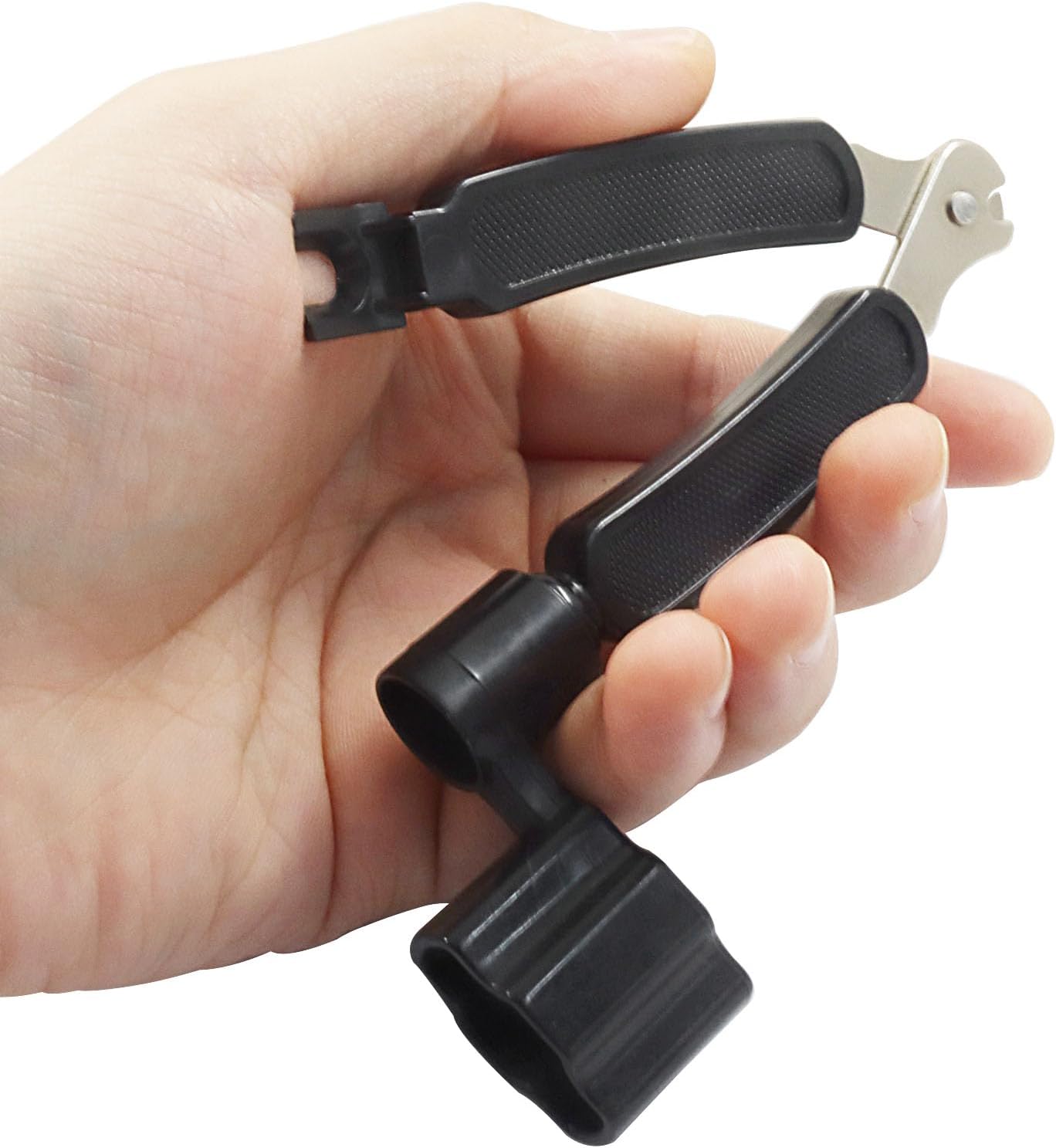 3 in 1 Guitar String Winder Cutter Pin Puller, Functional Guitar Maintenance Tool for Repairing Restringing of Acoustic Electric Guitars/Instrument Players (Black)