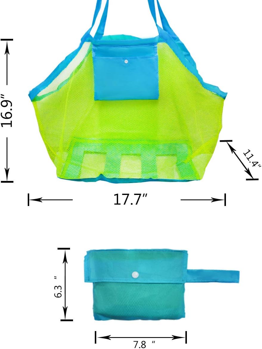 Mesh Beach Toys Bag Extra Large Bags and Totes Sand Tote Storage Children Toy Organizer Kids Collector Perfect for Holding Stay Away from Christmas Gift