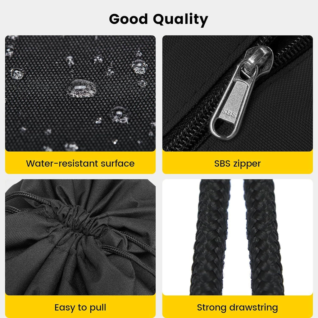 Drawstring Backpack Water Resistant String Bag Sports Sackpack Gym Sack with Side Pocket for Men Women