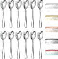 Teaspoons 12 Pieces 14cm, Stainless Steel Tea Spoon Coffee Spoons Dessert Spoons, Cutlery for Tea, Coffee, Cake, Dessert, Dishwasher Safe