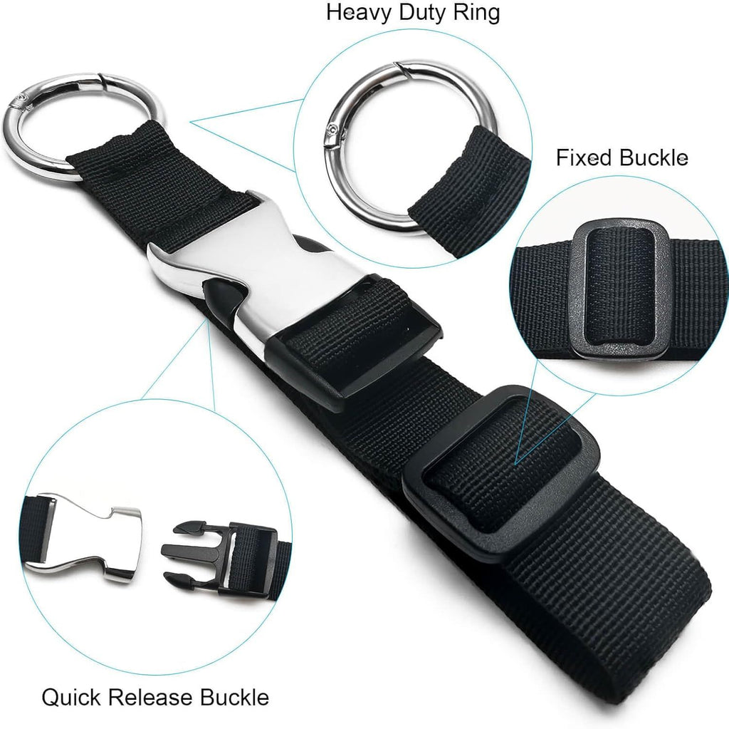 Add a Bag Luggage Straps Jacket Gripper Luggage Straps Baggage Suitcase for Travel Belt Luggage with Buckle Adjustable Luggage Accessories(Black)
