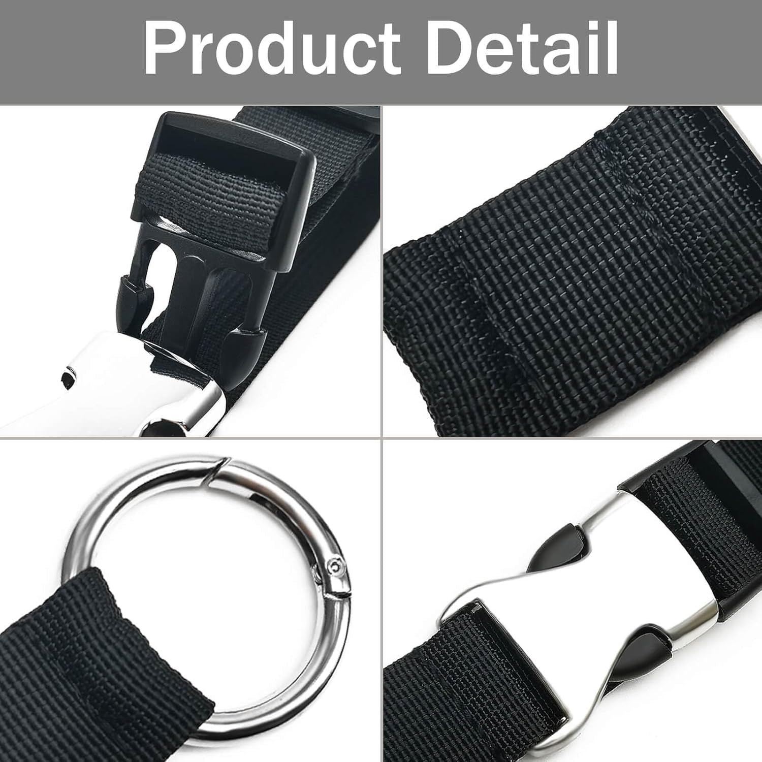 Add a Bag Luggage Straps Jacket Gripper Luggage Straps Baggage Suitcase for Travel Belt Luggage with Buckle Adjustable Luggage Accessories(Black)